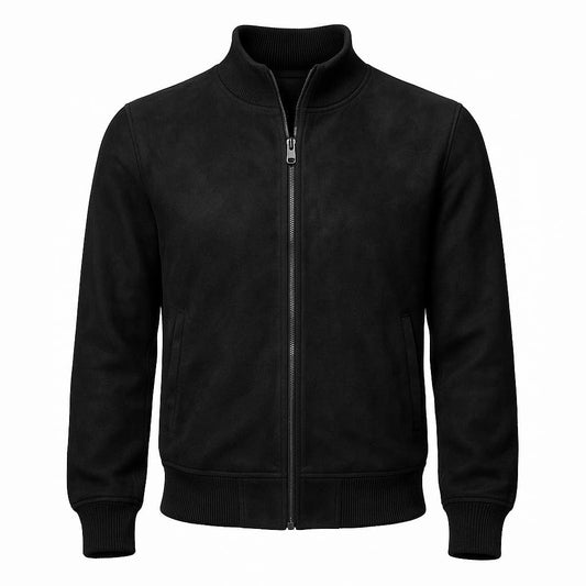 Grant High Collar Suede Jacket