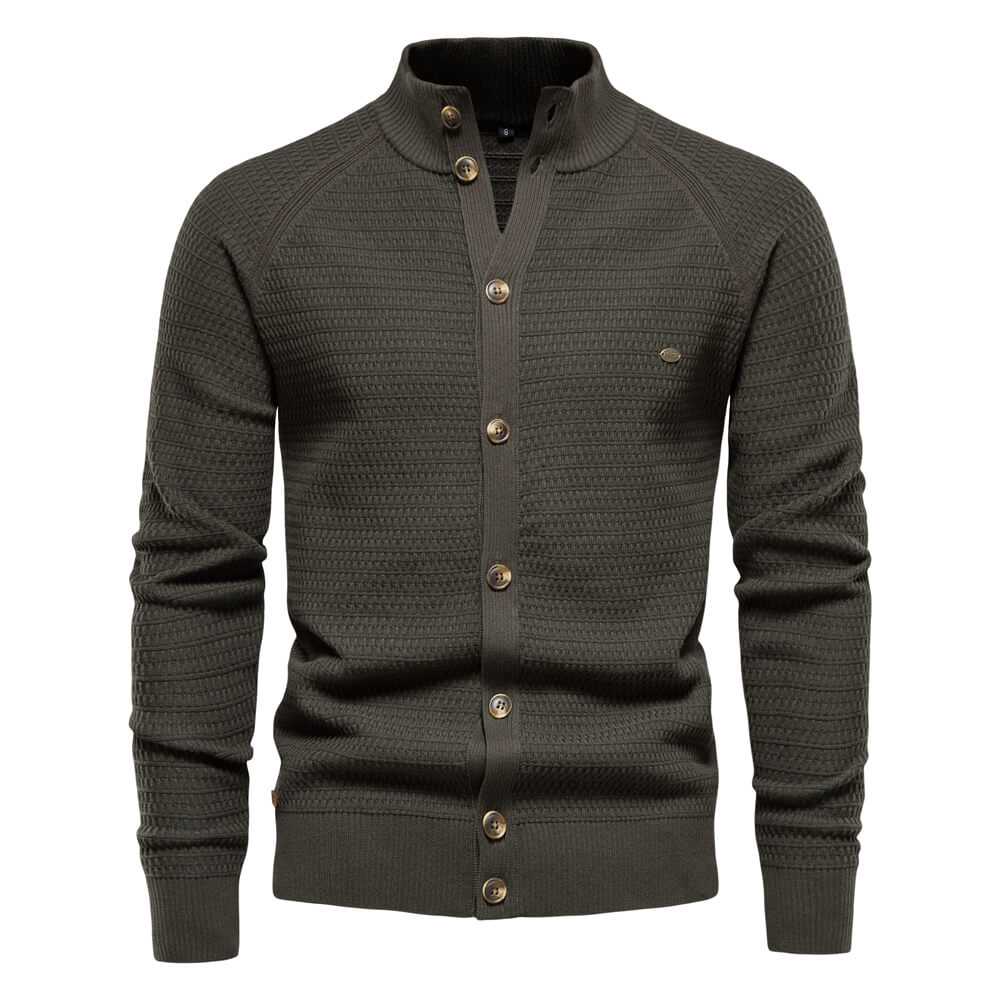 100% Cotton Cardigan - Italian Elegance