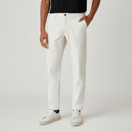 Chino Style Cotton Twill Pants - Santorini